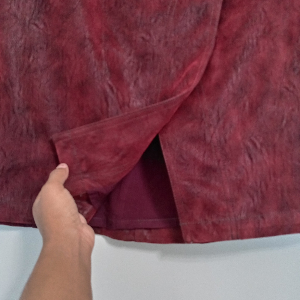 Free People Ari Wrap Skirt Wine Size 12 - Picture 3 of 10
